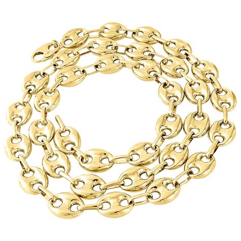 gucci link chain gld|gucci puffed mariner chain link.